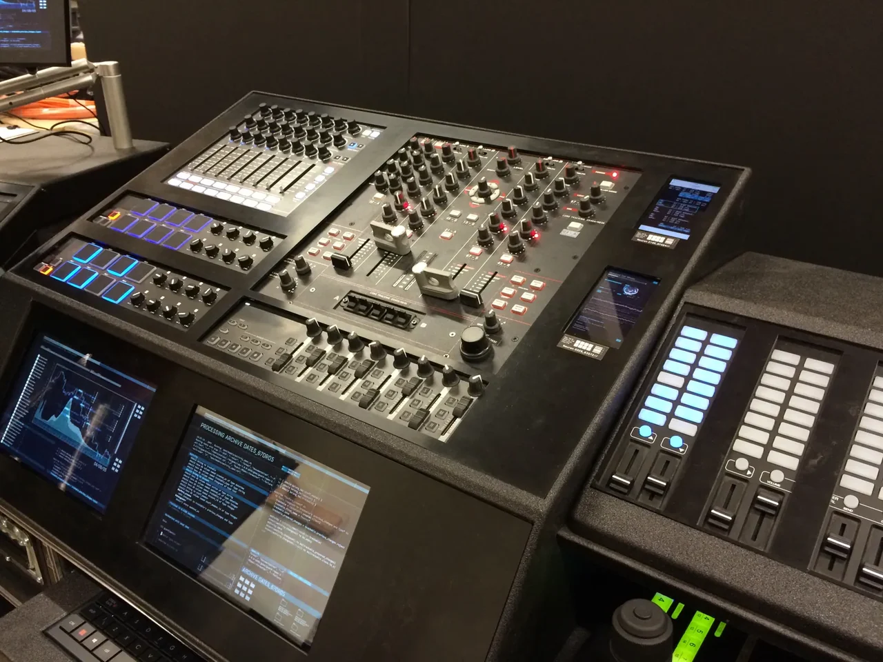 Illuminated working control panel